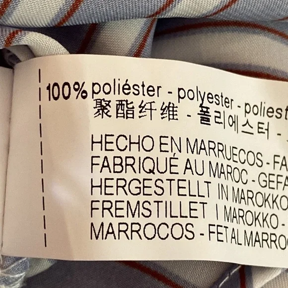 NWT. Zara Blue/White Stiped Satin Effect Blouse/Shirt. Size S. - Picture 10 of 11